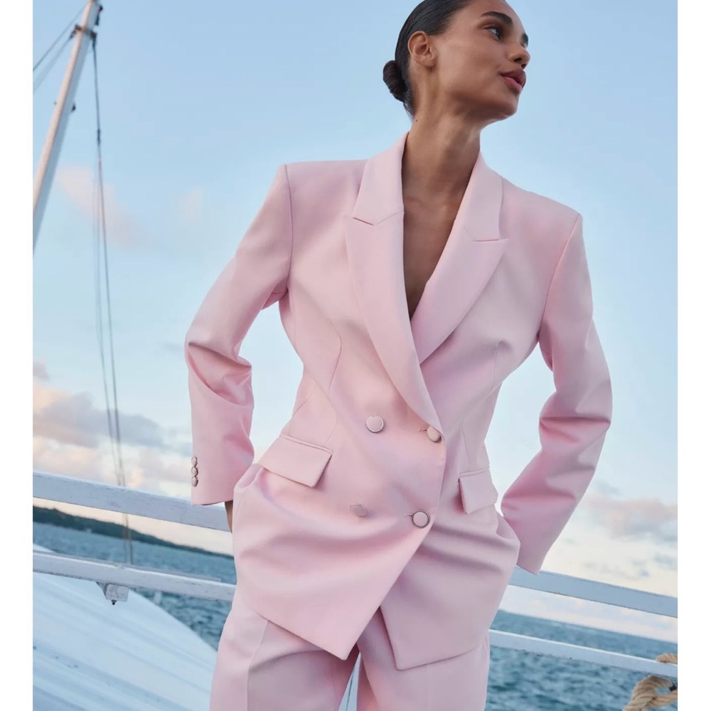 Zara Blush Pink Women's Blazer - Picture 3 of 6